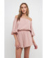 ფოტო #3 პროდუქტის Women's Texture Knit Romper