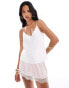 Фото #1 товара River Island scallop edge cami top in white