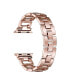 Фото #4 товара Tiara Rose Gold Plated Stainless Steel Alloy and Rhinestone Band for Apple Watch, 38mm-40mm