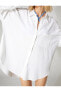 Фото #30 товара Рубашка Koton Oversize Linen Blend Buttoned Sleeve