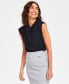 Фото #1 товара Women's Sleeveless High-Neck Blouse, Created for Macy's