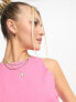 Фото #2 товара Daisy Street linen mini dress with scallop edge in pink