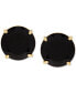 Onyx (9mm) Stud Earrings in 14k Gold