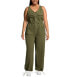 Фото #2 товара Madden NYC Juniors Plus Parachute Jumpsuit Women's 2X Green 100% Nylon Solid