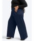 Фото #3 товара Plus Size Wide Leg Pant with Pintuck