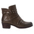 Фото #1 товара Propet Roxie Zippered Pull On Round Toe Booties Womens Brown Casual Boots WFX135