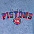 NBA Detroit Pistons Women's Ombre Arch Print Burnout Crew Neck Fleece