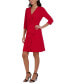 ფოტო #3 პროდუქტის Women's Pleated Ruffled-Front Sheath Dress