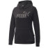 Фото #1 товара Puma Essentials Velour Pullover Hoodie Womens Black Casual Outerwear 674369-01