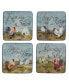 Фото #1 товара Rooster Meadow Canape Plates, Set of 4
