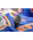 ფოტო #4 პროდუქტის Men's Swiss Chronograph Chrono XL NBA New York Knicks Black Leather Strap Watch 45mm