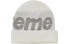 Шапка Supreme FW18 Big Logo Beanie White 3Mlogo SUP-FW18-904