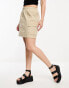 New Look cargo mini skirt with pockets in stone