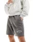 Good For Nothing logo print jersey shorts in grey