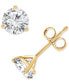 ფოტო #4 პროდუქტის Diamond Three Prong Stud Earrings (1 ct. t.w.) in 14k White Gold