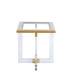 Фото #4 товара Gold Stainless Steel With Acrylic Frame Clear Glass Top End Table