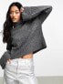 Фото #1 товара Pimkie soft ribbed roll neck jumper in charcoal grey