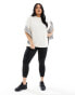 ASOS 4505 Curve Icon boxy heavyweight oversized t-shirt with quick dry in vintage white