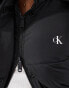 Фото #4 товара Calvin Klein Jeans Long Hooded Puffer Coat in CK Black