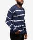 ფოტო #5 პროდუქტის Men's Striped Tie Dye Crew Neck Sweater