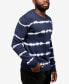 Men's Striped Tie Dye Crew Neck Sweater