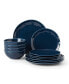 Bay Colors Solid 12 Piece Dinnerware Set, Service for 4