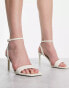 Stradivarius sling back heeled sandals in ecru