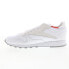 Фото #5 товара Reebok Classic Leather Mens White Leather Lace Up Lifestyle Sneakers Shoes 11