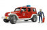 Фото #1 товара Машинка Bruder Jeep Wrangler Unlimited Rubicon с фигуркой пожарного, красный
