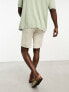 Only & Sons slim fit smart short in beige