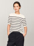 Фото #1 товара Short-Sleeve Stripe Sweater