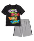 Фото #1 товара Boys Teenage Mutant Ninja Turtles Donatello Leonardo Michelangelo Raphael T-Shirt and Shorts Outfit Set to