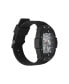 Men's Black Textured Silicone Strap Watch 48mm