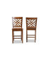 Фото #9 товара Caron Modern and Contemporary Transitional 2-Piece Finished Wood Counter Stool Set