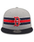 Фото #2 товара Men's Gray, Navy Boston Red Sox Band 9FIFTY Snapback Hat