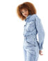 Фото #6 товара Free People utility denim boilersuit in light blue wash