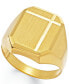 ფოტო #1 პროდუქტის Men's Polished Ring in 14k Gold