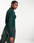 Фото #4 товара Monki long sleeve collar top in dark green