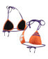 Фото #1 товара Women's Orange Clemson Tigers Wordmark Bikini Top