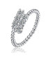 Фото #1 товара Sterling Silver Cubic Zirconia Coiled Bead Stacking Ring