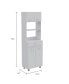 Caribe Microwave Cabinet, Four Legs, One Drawer, Double Door, One Shelf White