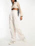 Фото #3 товара ASOS DESIGN Tall wide leg trouser with patch pockets in ecru