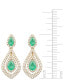 ფოტო #7 პროდუქტის Ruby (1-1/2 ct. t.w.) & Diamond (3/4 ct. t.w.) Drop Earrings in 14k Gold (Also available in Emerald)