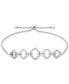 ფოტო #1 პროდუქტის Diamond Chain Link Bolo Bracelet (1/10 ct. t.w.) in Sterling Silver