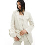 Фото #2 товара 4th & Reckless tailored cinched waist blazer co-ord in cream