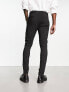 Фото #2 товара Selected Homme skinny fit tuxedo trousers in black