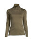 Фото #3 товара Women's Supima Cotton Long Sleeve Turtleneck T-Shirt