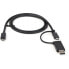 Фото #5 товара StarTech.com 3ft (1m) USB-C Cable with USB-A Adapter Dongle - Hybrid 2-in-1 USB C Cable w/ USB-A - USB-C to USB-C (10Gbps/100W PD) - USB-A to USB-C (5Gbps) - Ideal for Hybrid Docking Station - 1 m - USB C - USB C - USB 3.2 Gen 2 (3.1 Gen 2) - 10000 Mbit/s - Black