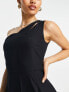 Фото #3 товара Vesper Petite one slash shoulder jumpsuit in black