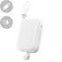 Внешний аккумулятор joyroom Cutie Series 10000mAh 22.5W с подставкой и кабелями USB-C и Lightning белый - фото #1